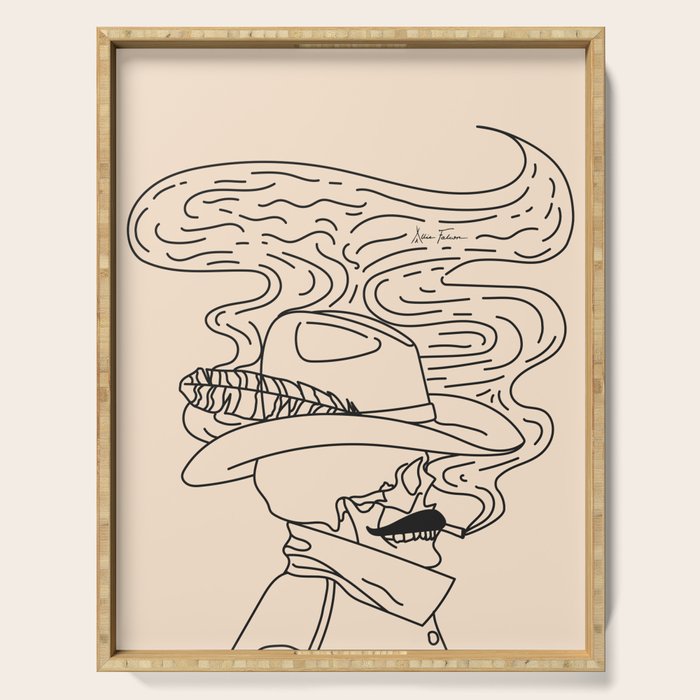 Love or Die Tryinâ - Cowhand Black & Cream Serving Tray Gallery Image 1