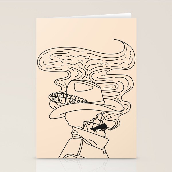 Love or Die Tryinâ - Cowhand Black & Cream Stationery Card Gallery Image 2