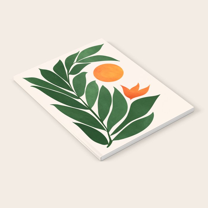 Tropical Forest Sunset / Mid Century Abstract Shapes Notebook Gallery Image 1