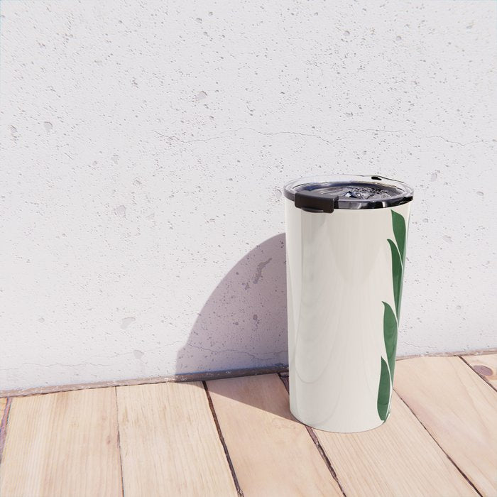 Tropical Forest Sunset / Mid Century Abstract Shapes Travel Mug Gallery Image 4