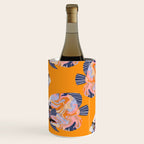 Colorful Tropical Fish and Abstract Ocean Art Wine Chiller Gallery Image 2