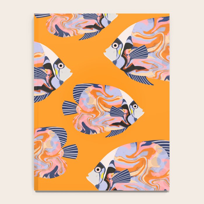 Colorful Tropical Fish and Abstract Ocean Art Notebook Gallery Image 4