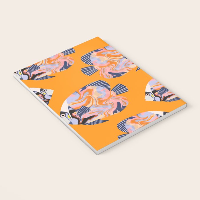 Colorful Tropical Fish and Abstract Ocean Art Notebook Gallery Image 3