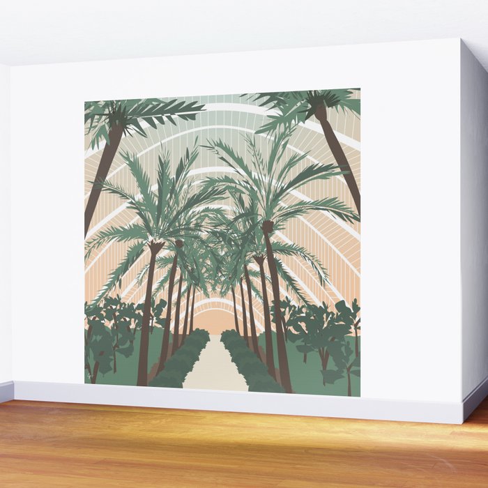 Palm Trees in Valencia, Spain Wall Mural Gallery Image 2