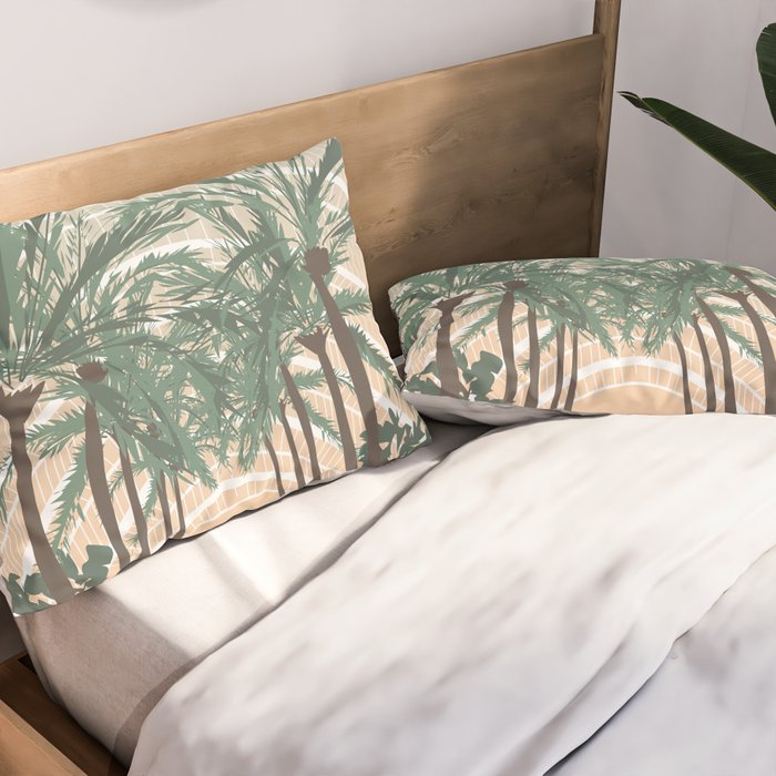 Palm Trees in Valencia, Spain Pillow Sham Gallery Image 2