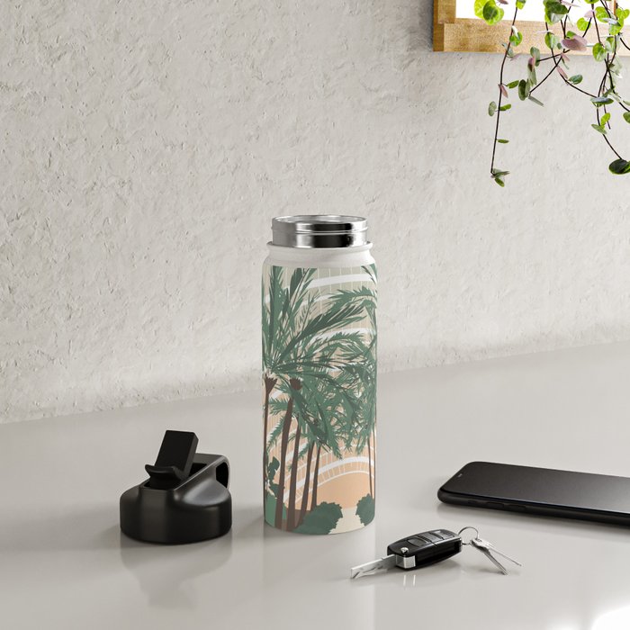Palm Trees in Valencia, Spain Water Bottle Gallery Image 4