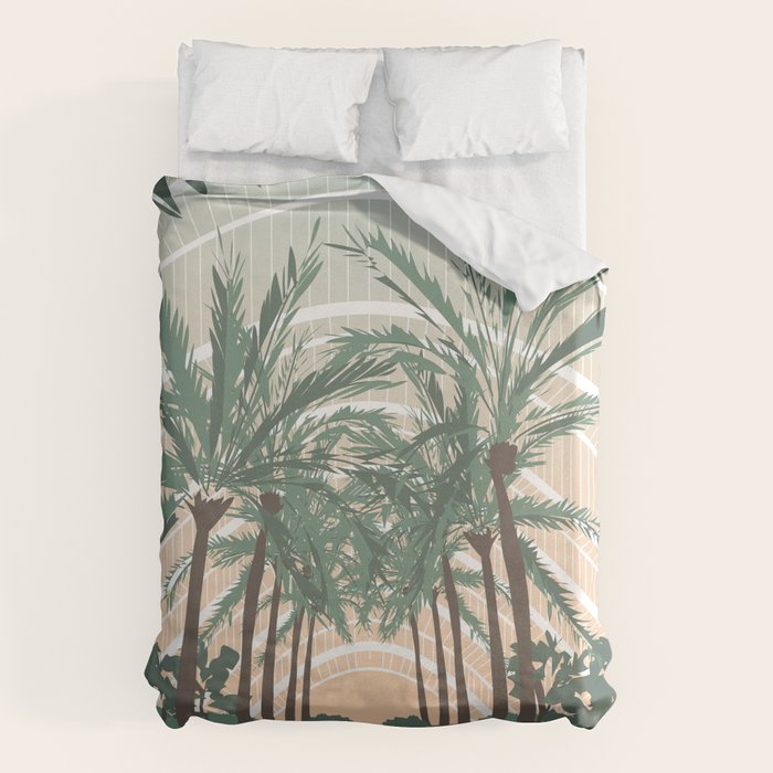 Palm Trees in Valencia, Spain Duvet Cover Gallery Image 6