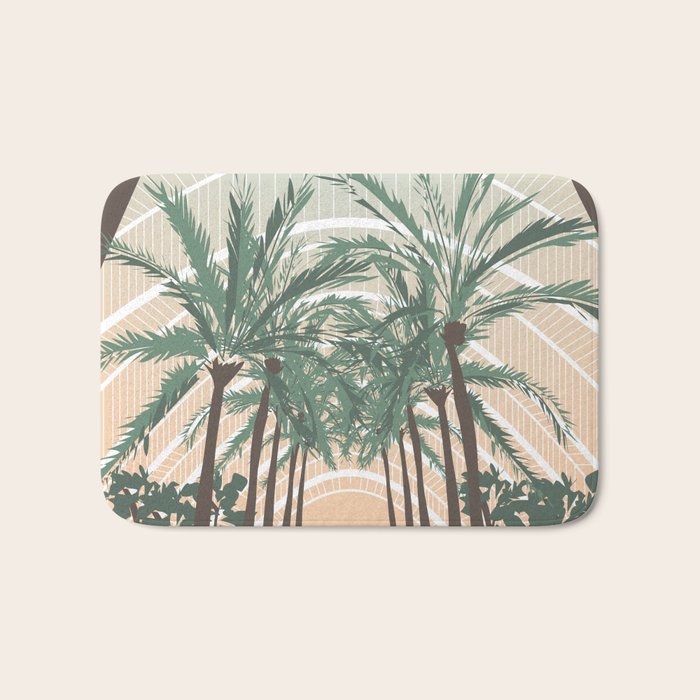 Palm Trees in Valencia, Spain Bath Mat Gallery Image 1