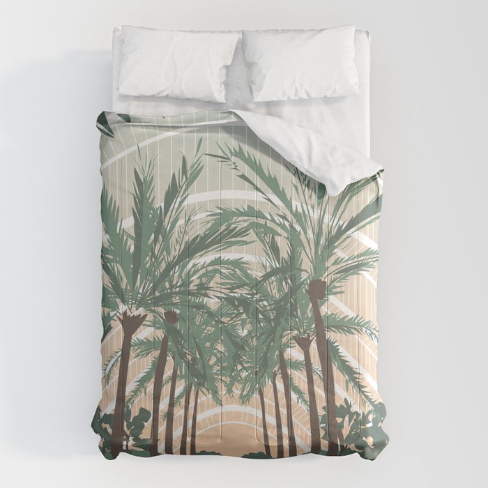Palm Trees in Valencia, Spain Comforter Gallery Image 6