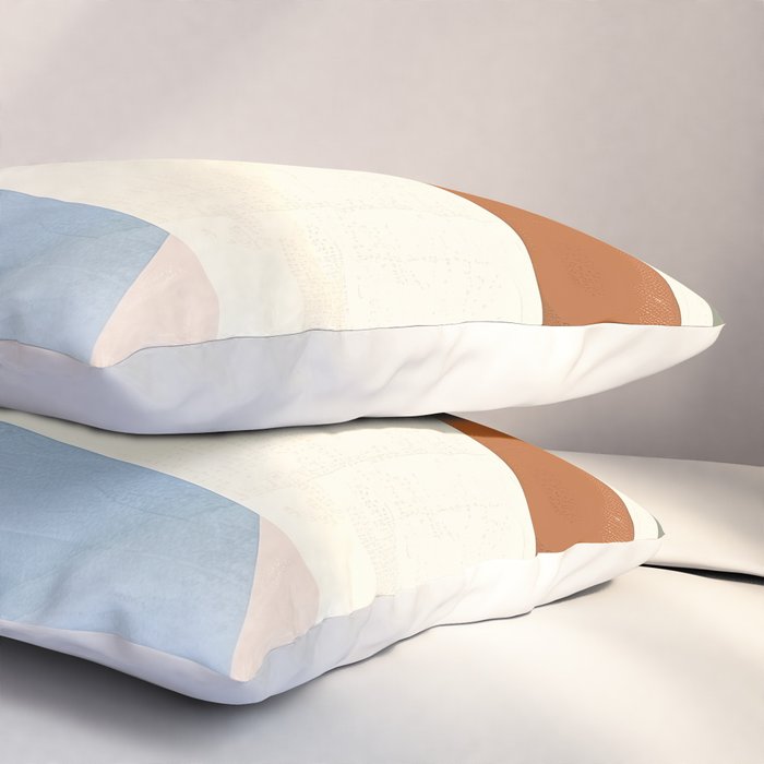 Soft Modern Abstract Shapes I Pillow Sham Gallery Image 3