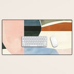 Soft Modern Abstract Shapes I Desk Mat Gallery Image 1
