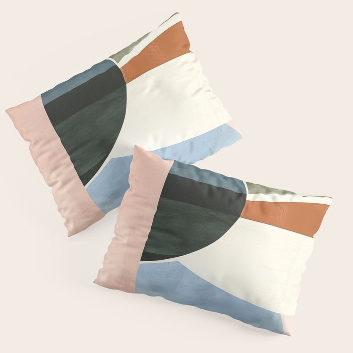 Soft Modern Abstract Shapes I Pillow Sham Gallery Image 3