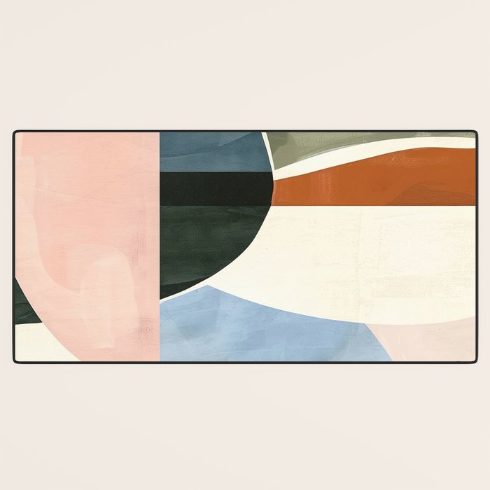 Soft Modern Abstract Shapes I Desk Mat Gallery Image 3