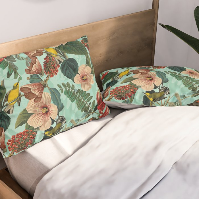 FLORAL AND BIRDS XIII Pillow Sham Gallery Image 2