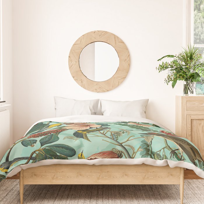 FLORAL AND BIRDS XIII Duvet Cover Gallery Image 3