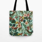 FLORAL AND BIRDS XIII Tote Bag Gallery Image 1