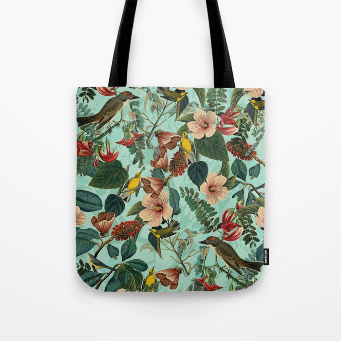 FLORAL AND BIRDS XIII Tote Bag Gallery Image 1