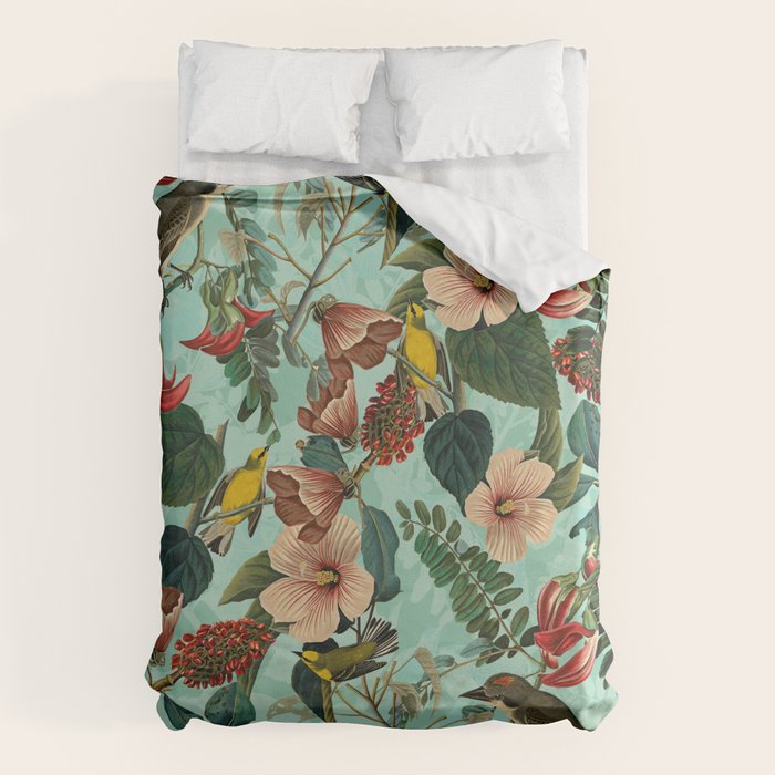 FLORAL AND BIRDS XIII Duvet Cover Gallery Image 6