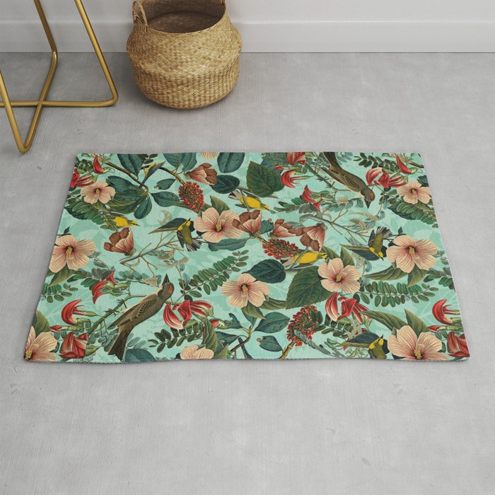 FLORAL AND BIRDS XIII Rug Gallery Image 1