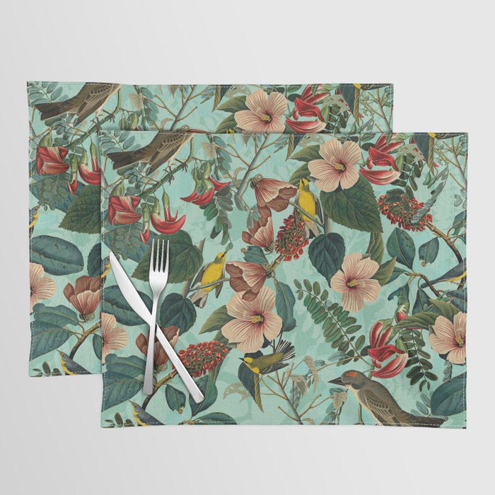 FLORAL AND BIRDS XIII Placemat Gallery Image 1