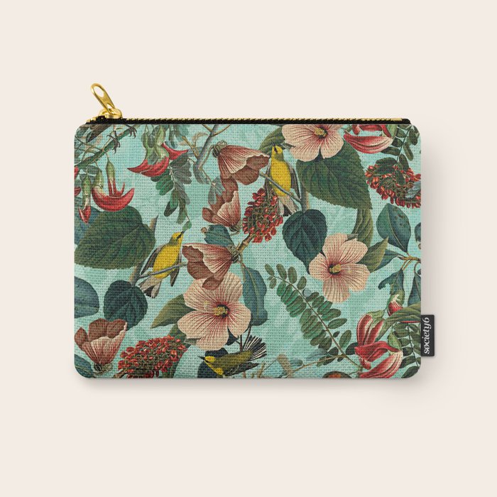 FLORAL AND BIRDS XIII Carry All Pouch Gallery Image 1