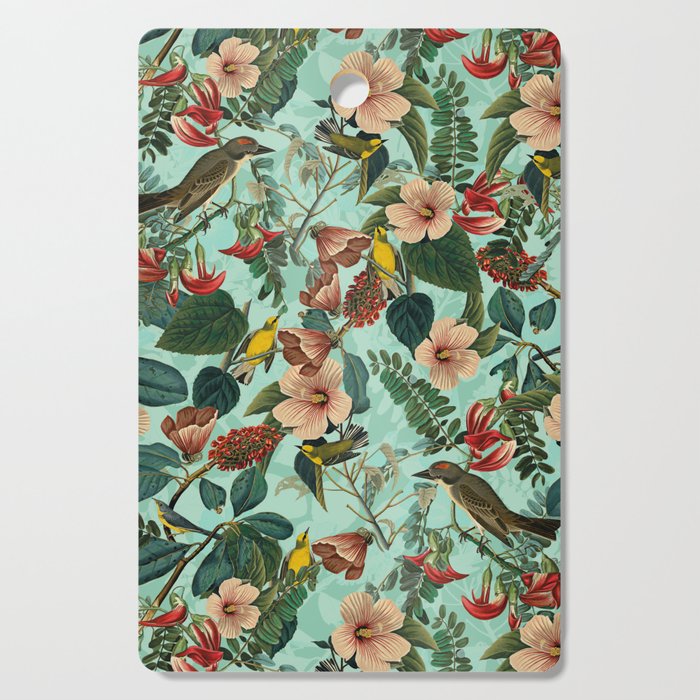 FLORAL AND BIRDS XIII Cutting Board Gallery Image 1