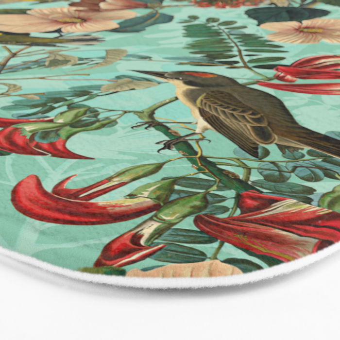 FLORAL AND BIRDS XIII Bath Mat Gallery Image 3