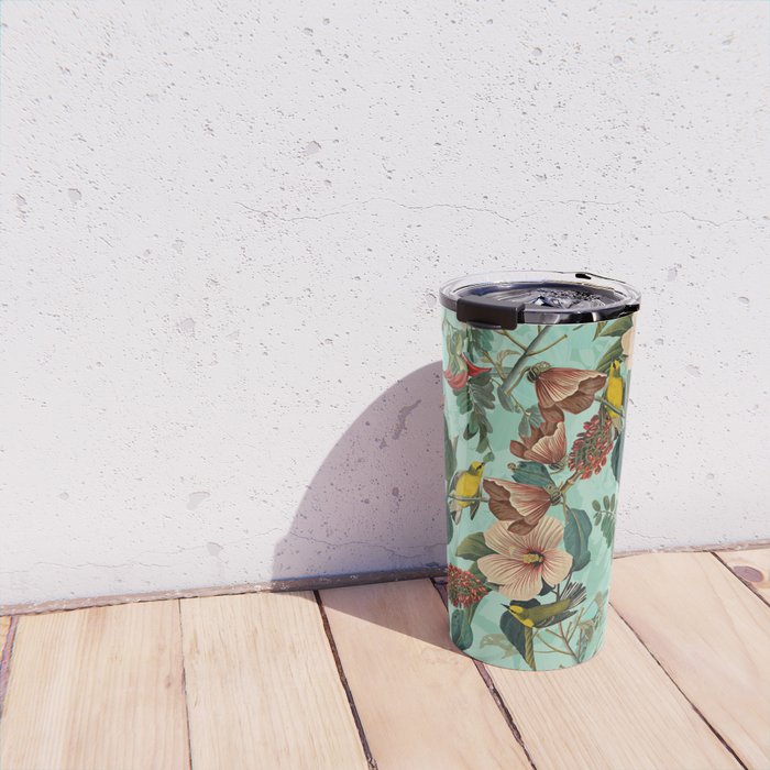 FLORAL AND BIRDS XIII Travel Mug Gallery Image 4