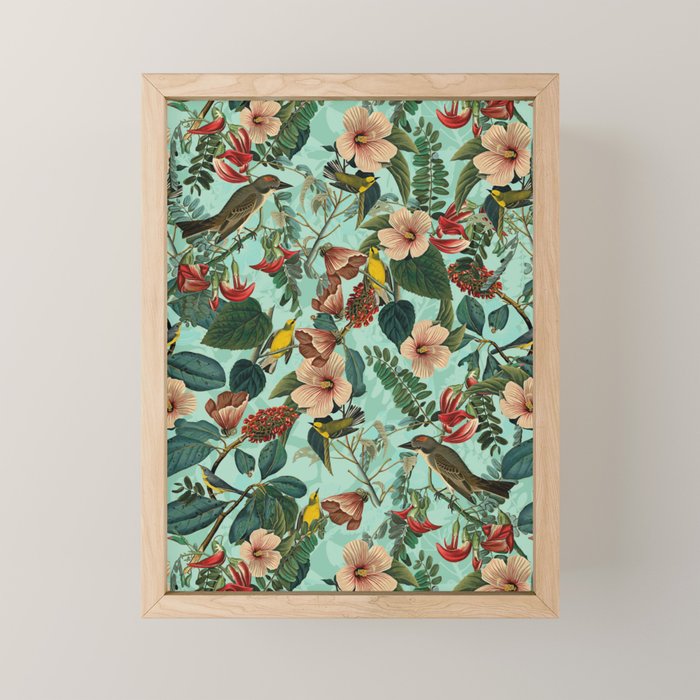 FLORAL AND BIRDS XIII Mini Art Print Gallery Image 1