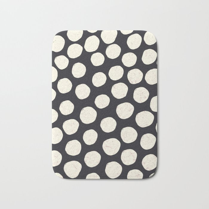 Spotty in Black Bath Mat Gallery Image 1