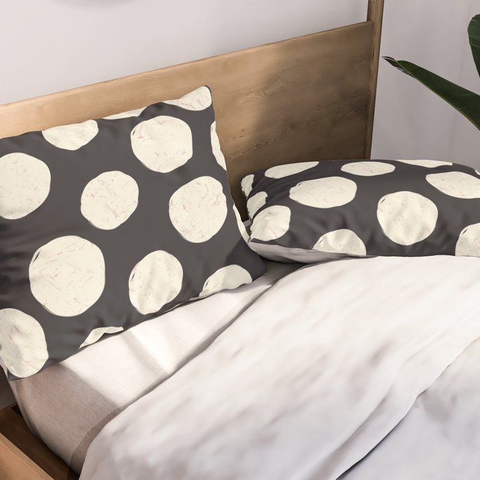 Spotty in Black Pillow Sham Gallery Image 2