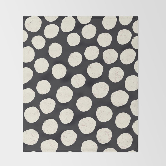 Spotty in Black Throw Blanket Gallery Image 2