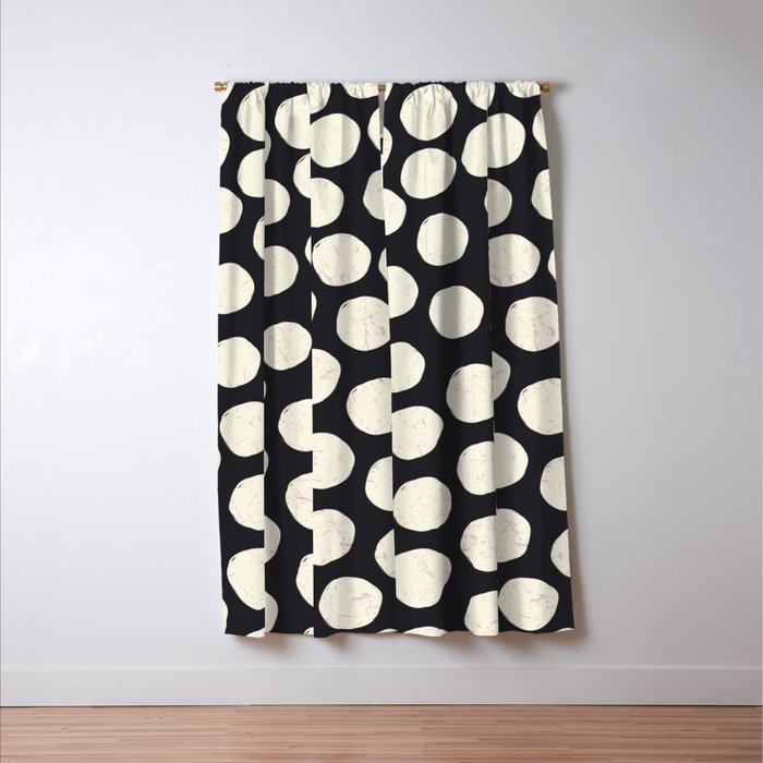 Spotty in Black Window Curtain Gallery Image 3