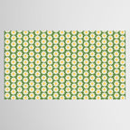 Retro Green Daisy Pattern Tablecloth Gallery Image 2