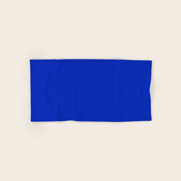 ROYAL BLUE Solid Color Plain Bold  Vibrant Blue Shade  Bath Towel Gallery Image 1