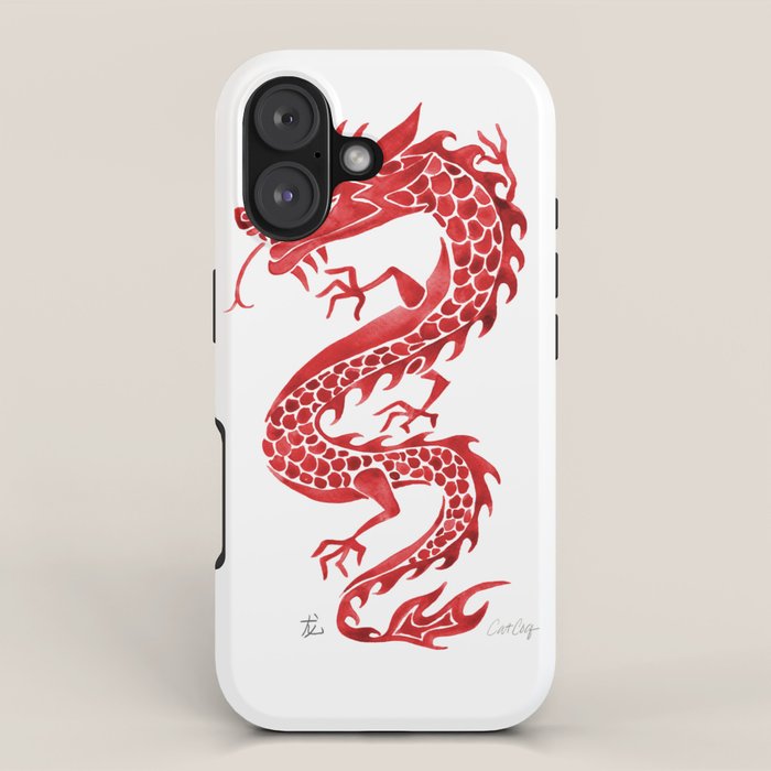 Chinese Dragon - Crimson Palette iPhone Case Gallery Image 1