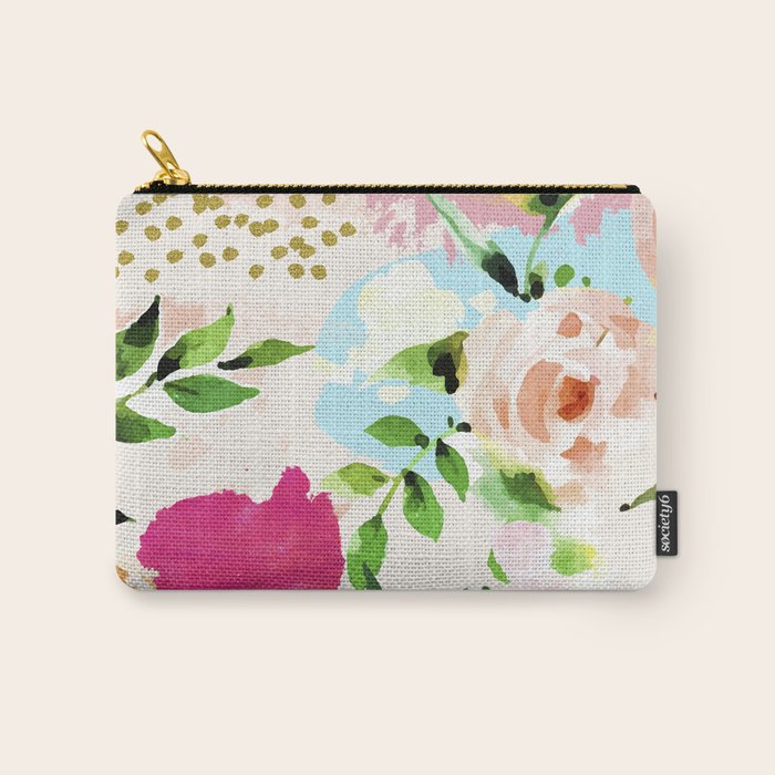 Floral Blush #society6 #decor #buyart Carry All Pouch Gallery Image 1