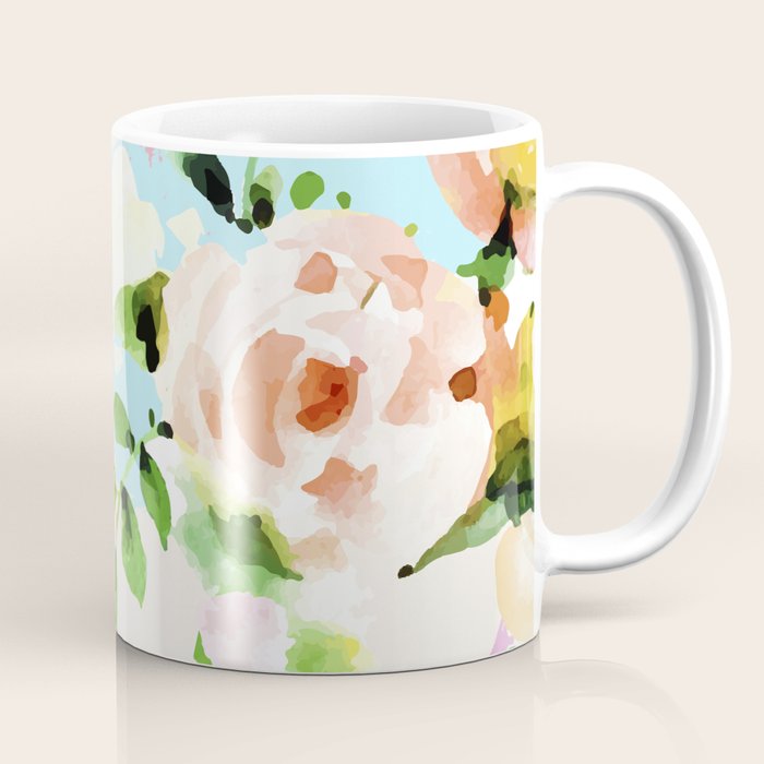 Floral Blush #society6 #decor #buyart Coffee Mug Gallery Image 1