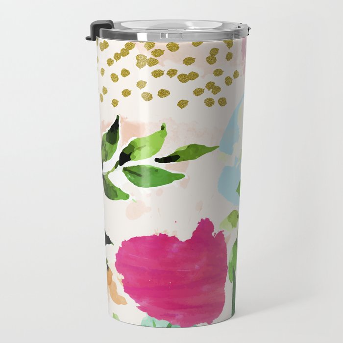 Floral Blush #society6 #decor #buyart Travel Mug Gallery Image 3