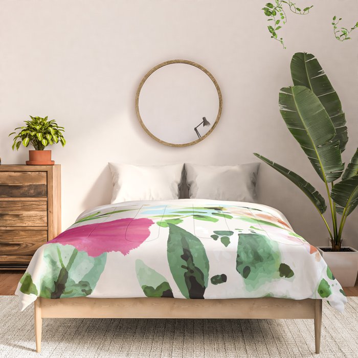 Floral Blush #society6 #decor #buyart Comforter Gallery Image 3
