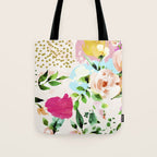 Floral Blush #society6 #decor #buyart Tote Bag Gallery Image 1