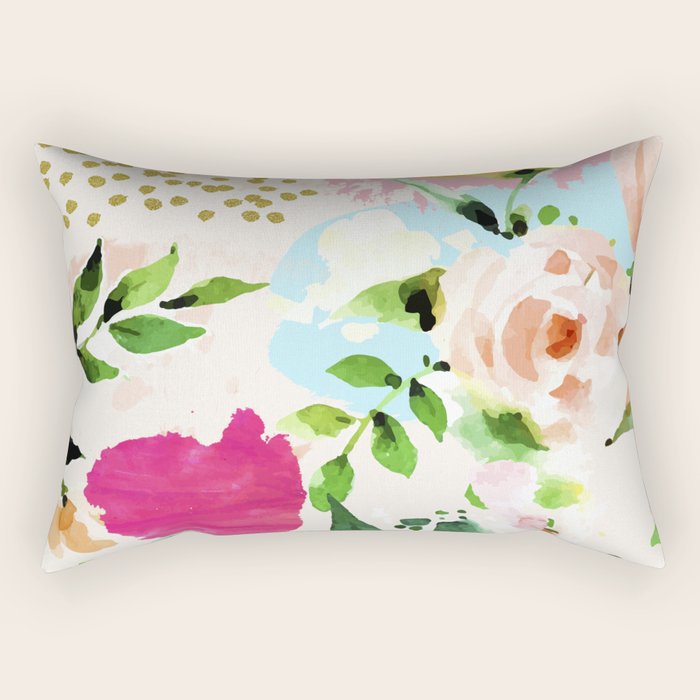 Floral Blush #society6 #decor #buyart Rectangular Pillow Gallery Image 2