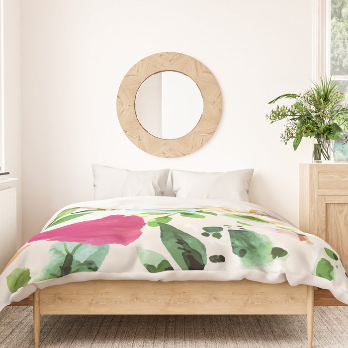 Floral Blush #society6 #decor #buyart Duvet Cover Gallery Image 3