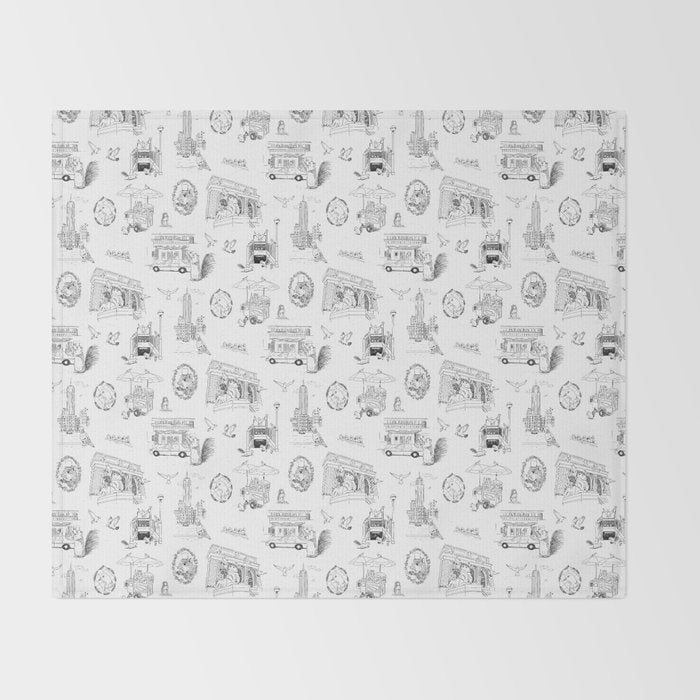 Squirrels and Pigeons take NY Throw Blanket Gallery Image 2