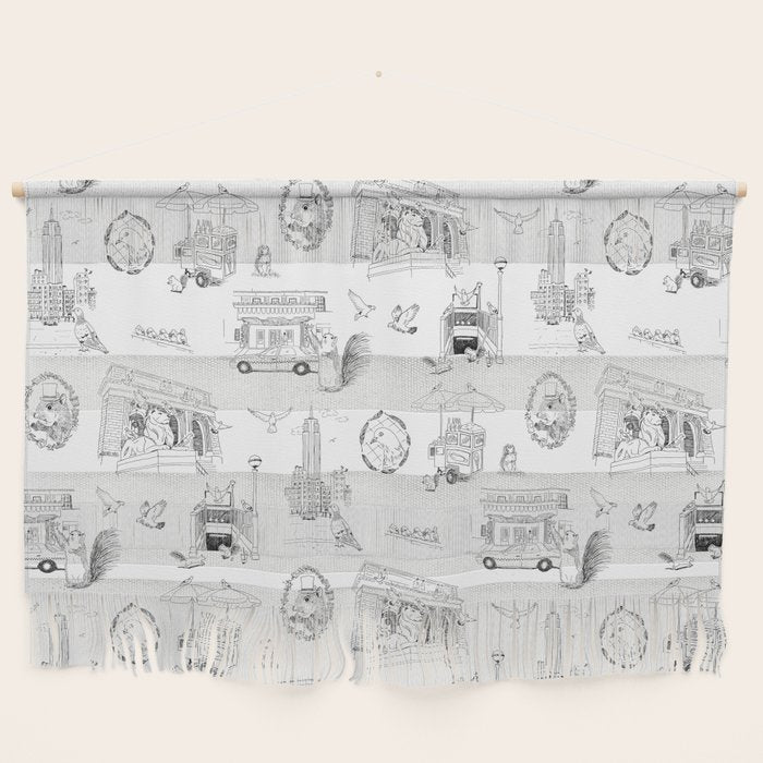 Squirrels and Pigeons take NY Wall Hanging Gallery Image 1