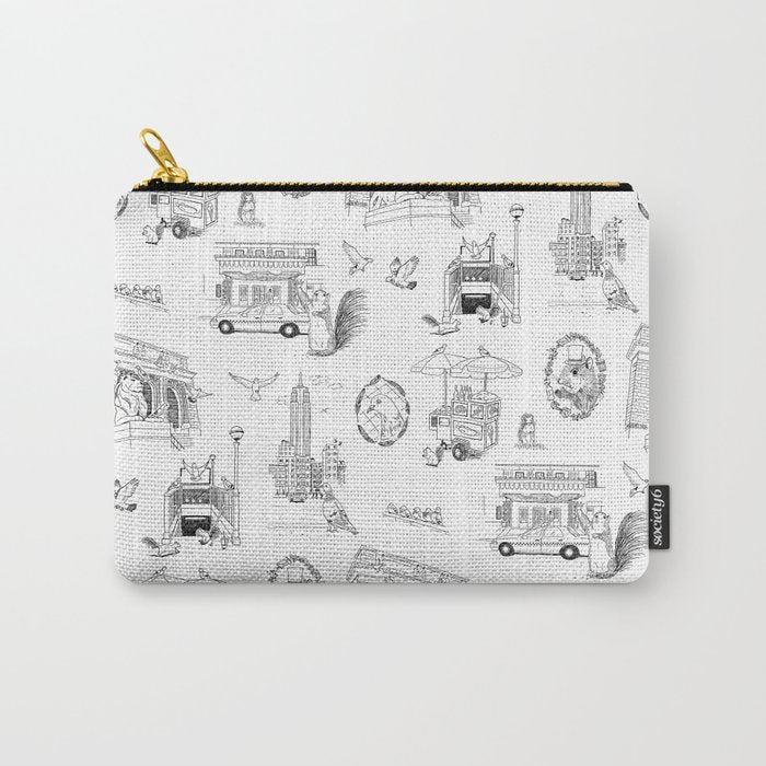 Squirrels and Pigeons take NY Carry All Pouch Gallery Image 1