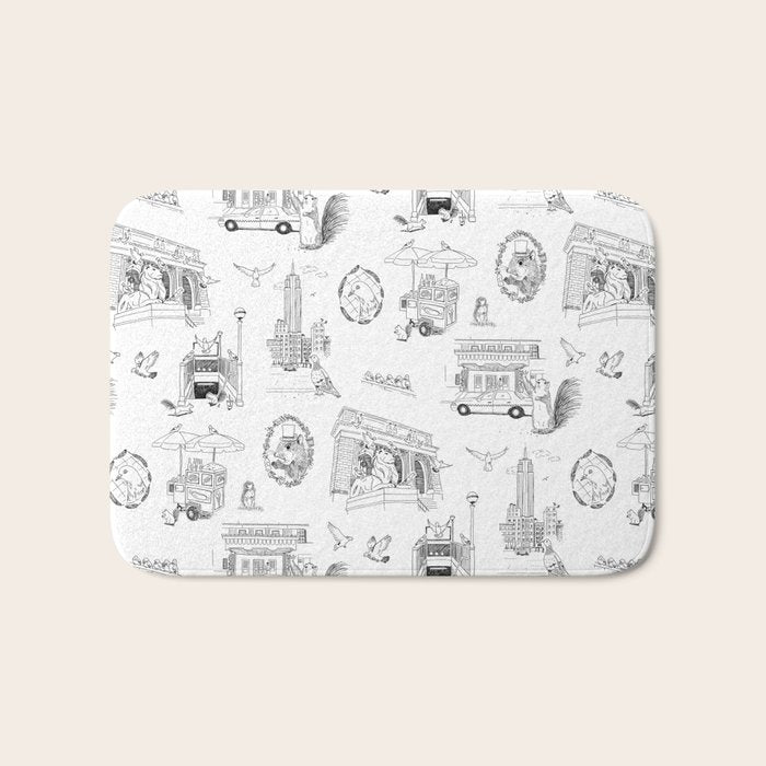Squirrels and Pigeons take NY Bath Mat Gallery Image 1