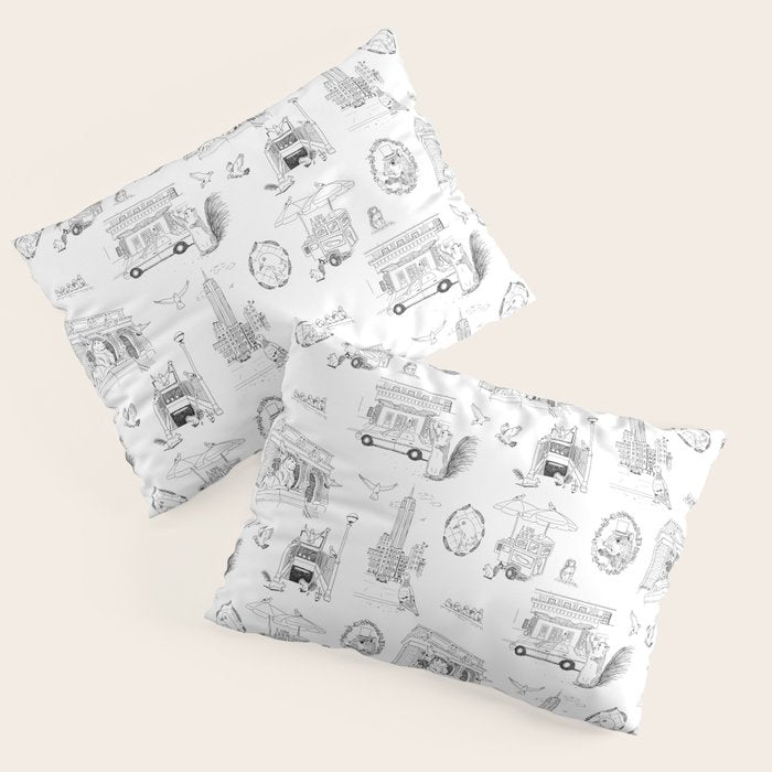 Squirrels and Pigeons take NY Pillow Sham Gallery Image 1