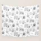 Squirrels and Pigeons take NY Wall Tapestry Gallery Image 4