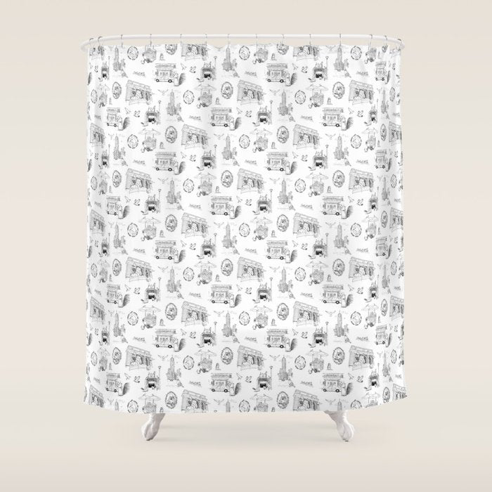 Squirrels and Pigeons take NY Shower Curtain Gallery Image 1